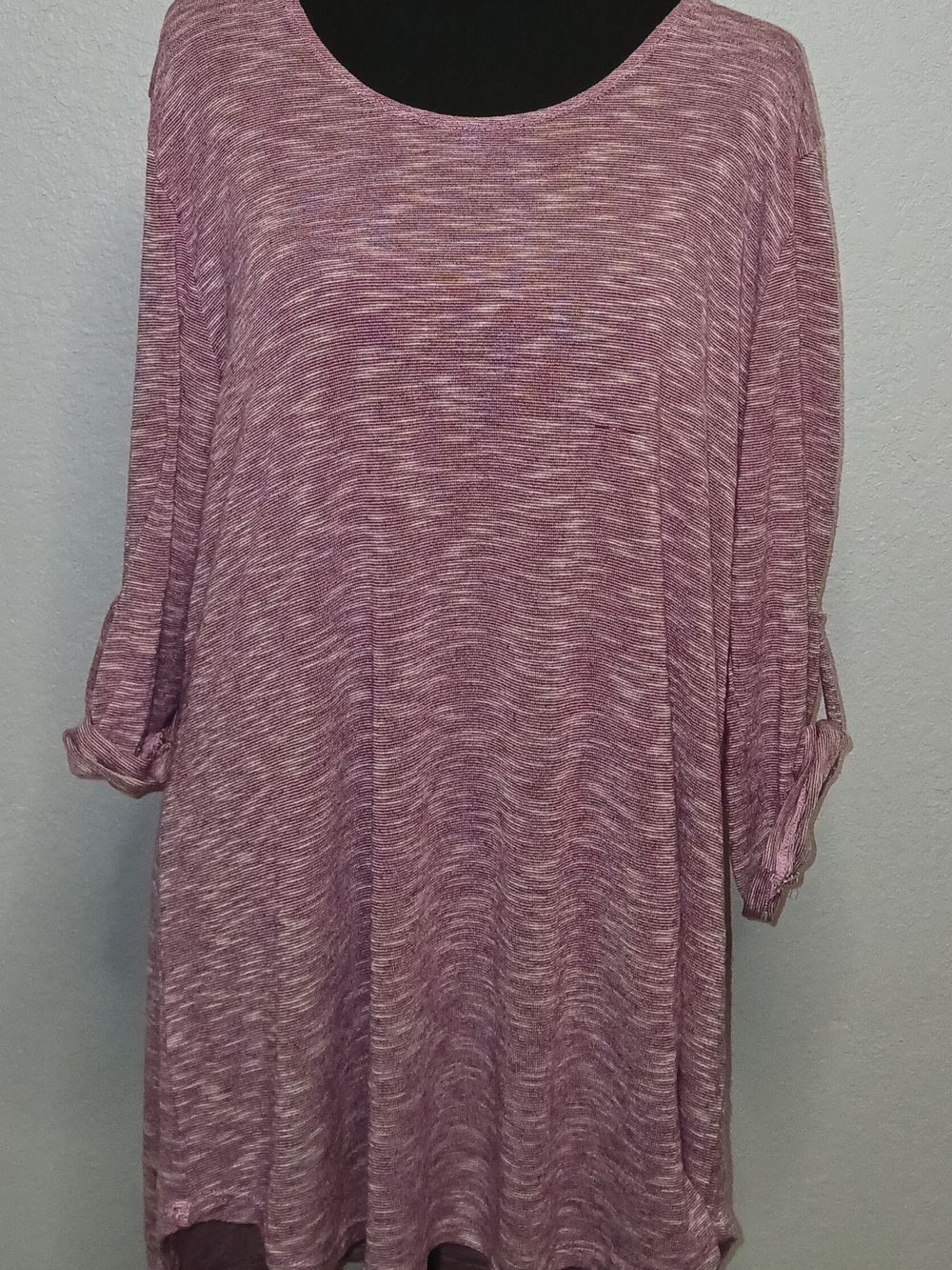 Chris & Carol Marled Mauve Tunic Top